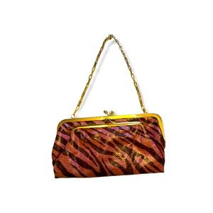 VINTAGE ZEBRA EVENING BAG